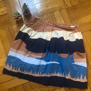 LL Bean multicolor skirt